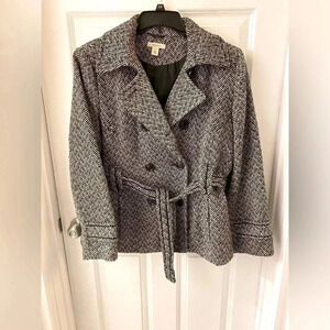 Dressbarn Women’s Size XL Vintage Tweed Pea Coat